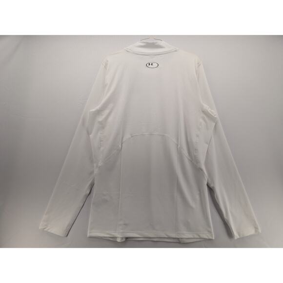 NWT Under Armour HeatGear Men's Compression Mock Long Sleeve in White size 2XL - Picture 7 of 7